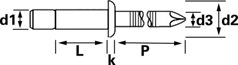 Rivet de structure tout acier 